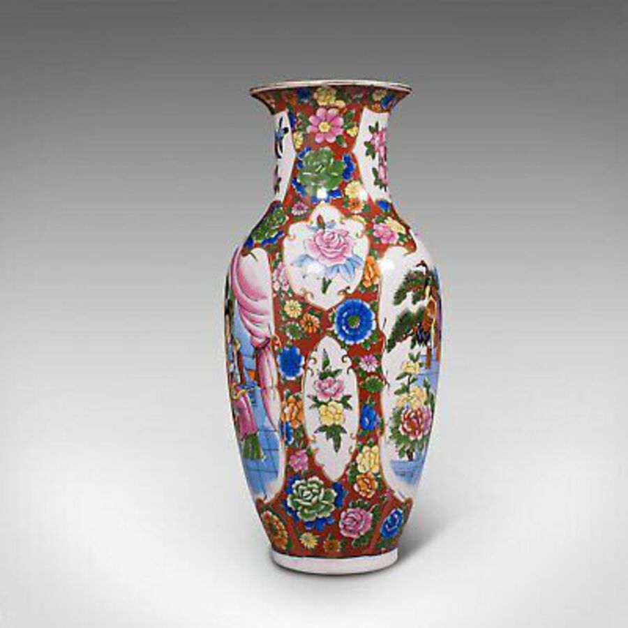Antique Vintage Decorative Vase, Chinese, Ceramic, Baluster, Flower, Art Deco, C.1940