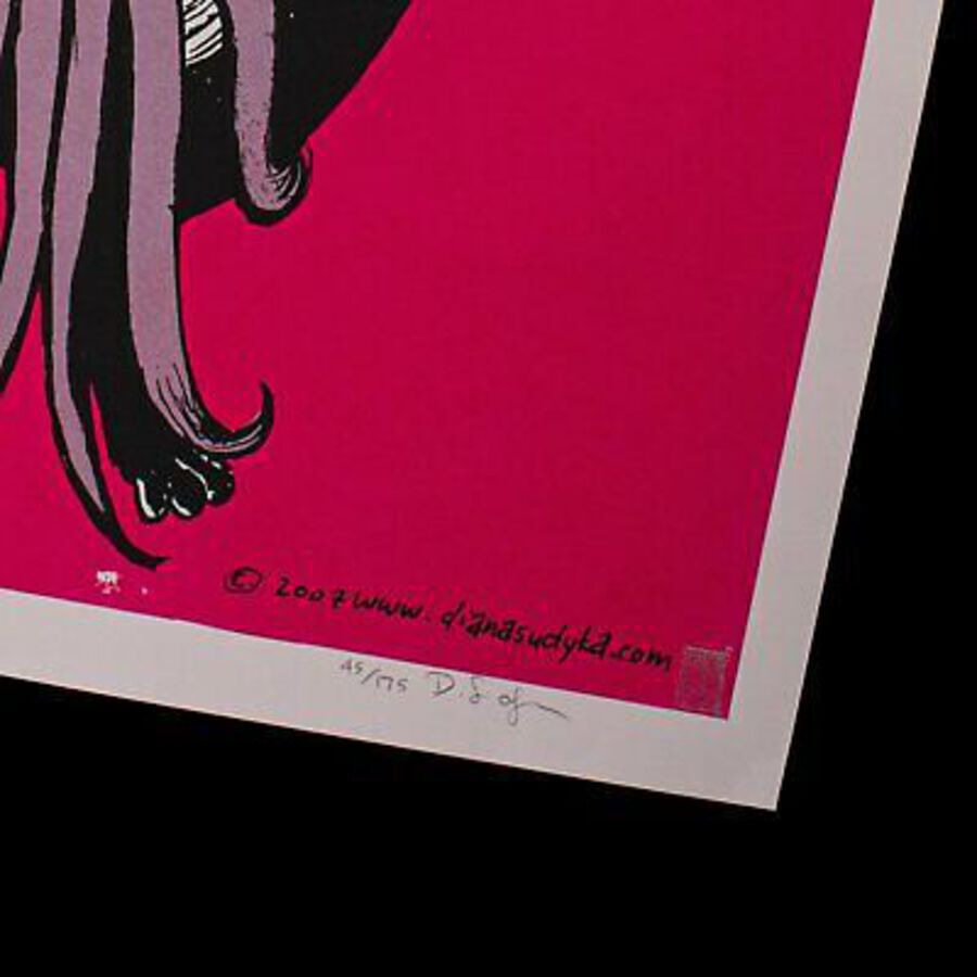 Antique Decorative Art Screenprint, The Melvins, American, Rock Concert Poster, Signed