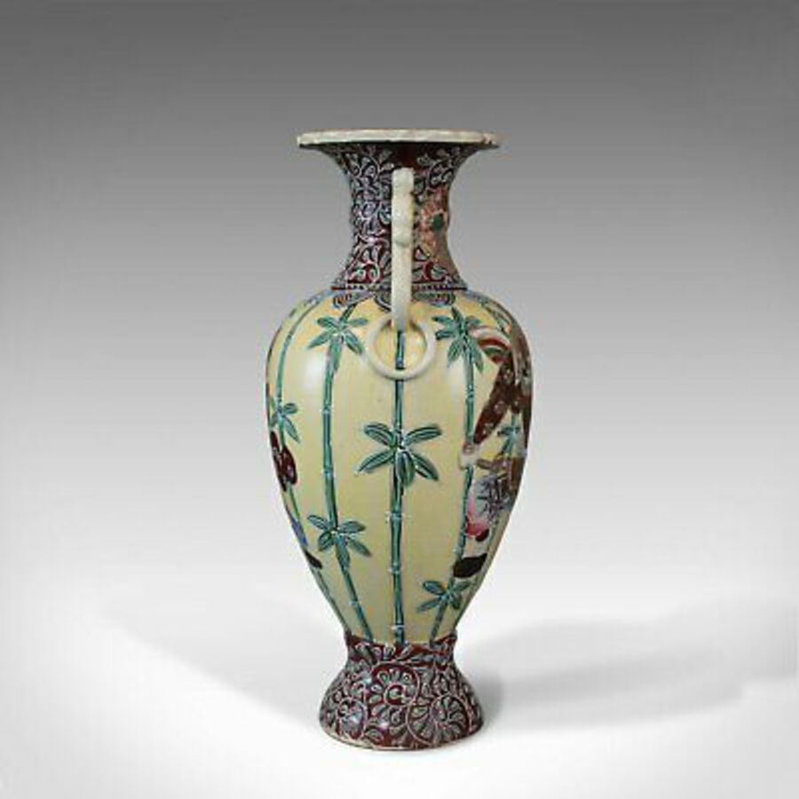Antique Vintage Baluster Vase, Decorative, Oriental, Ceramic, Urn, C20th