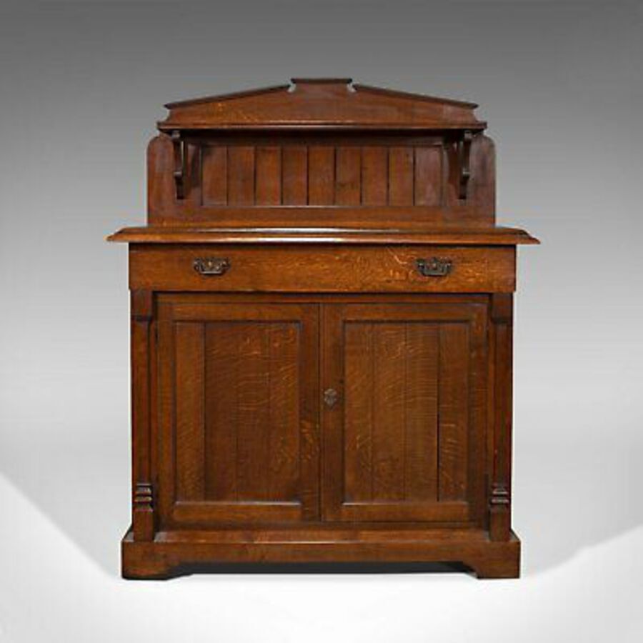 Antique Antique Chiffonier, Scottish, Oak, Sideboard, Cabinet, Victorian, C.1860