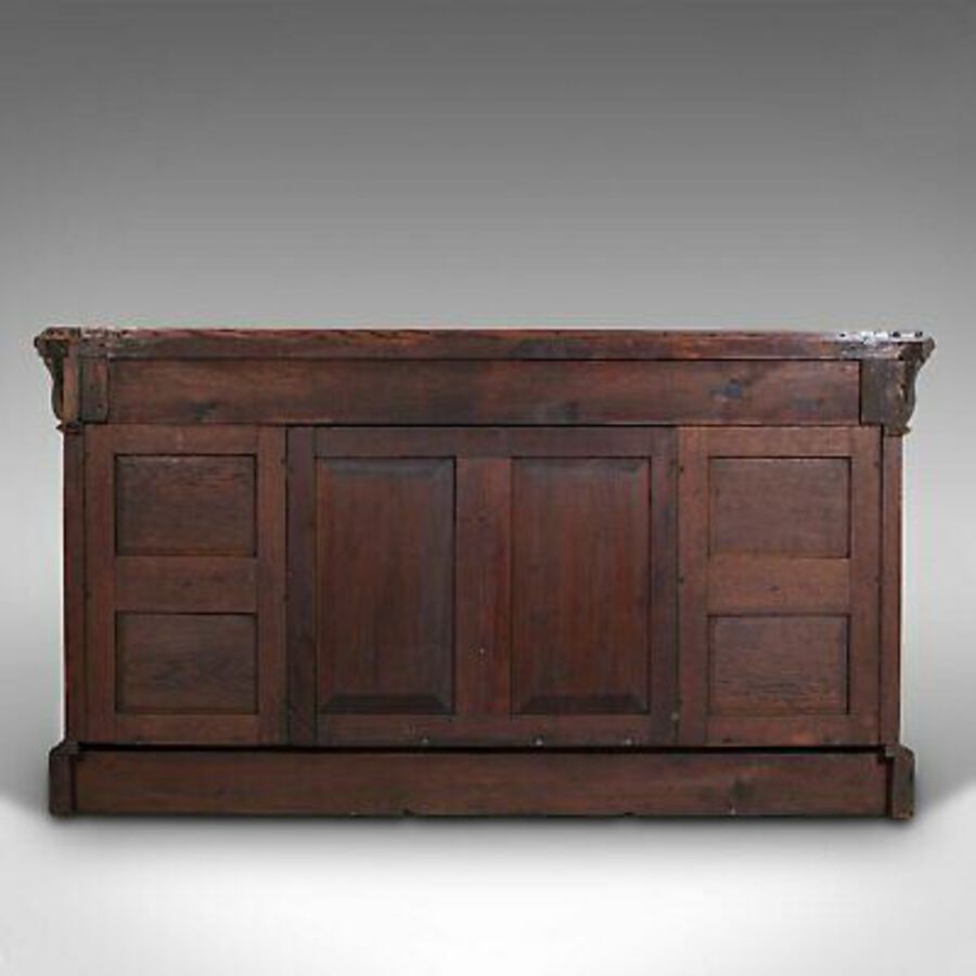 Antique Large Antique Dresser Base, Scottish, Oak, Buffet, Server, Late Victorian, 1880
