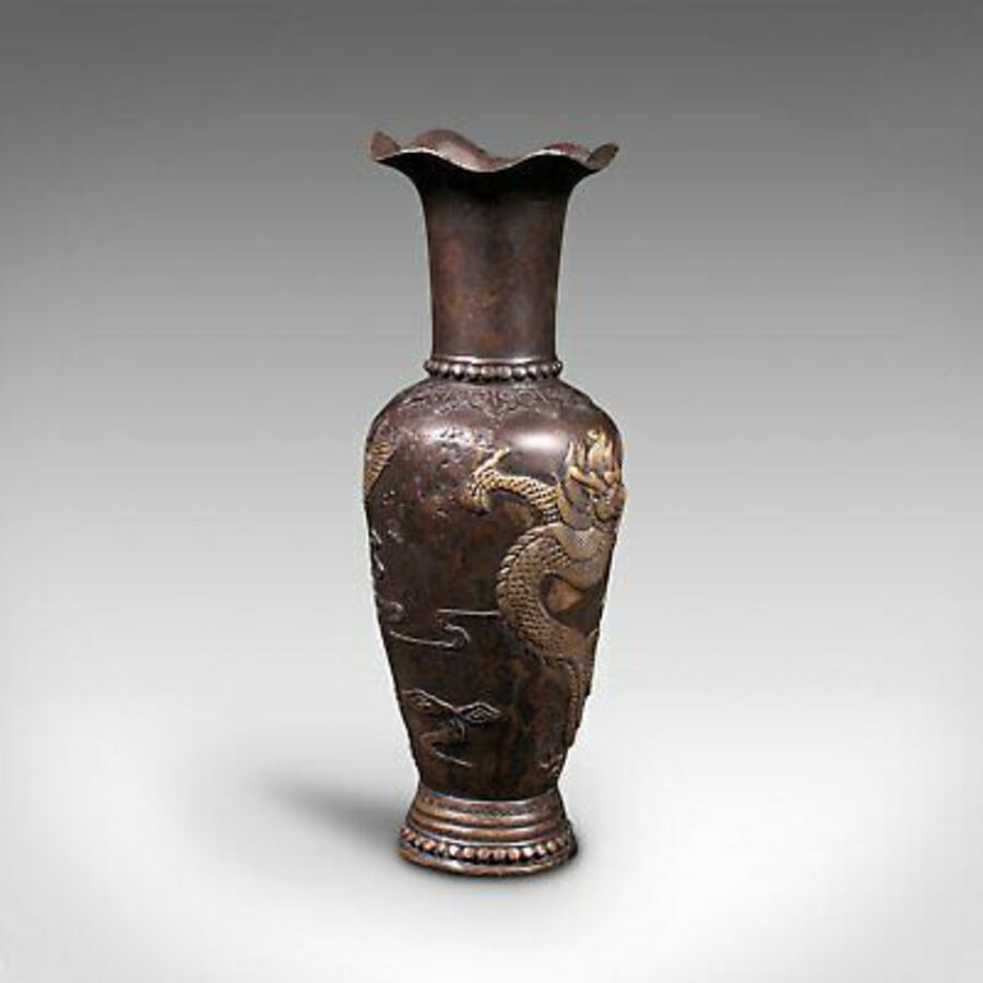 Antique Small Antique Posy Vase, Chinese, Bronze, Decorative Flower Urn, Victorian, 1900