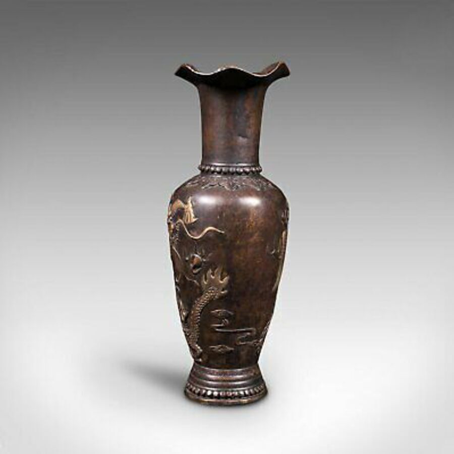 Antique Small Antique Posy Vase, Chinese, Bronze, Decorative Flower Urn, Victorian, 1900