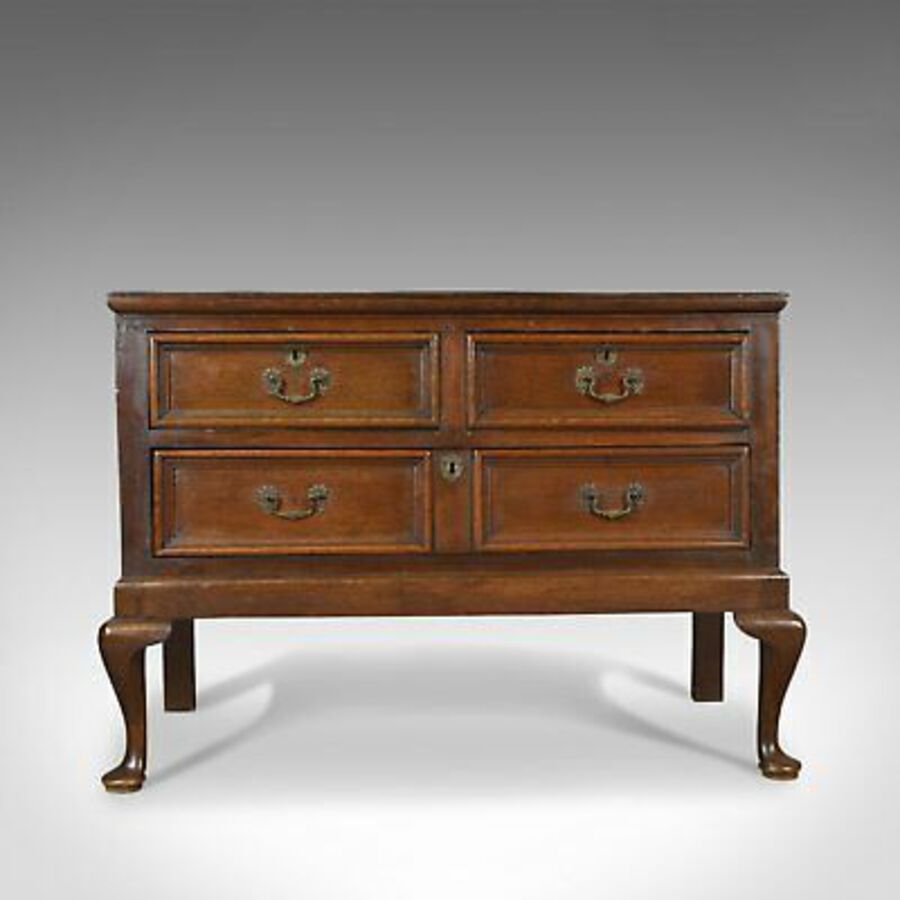 Antique Antique Chest On Stand, English, Georgian, Oak, Chest of Drawers, Circa 1720