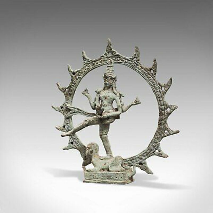 Antique Antique Shiva Nataraja Figure, Indian, Chola Bronze, Mystic Statue, 17th Century