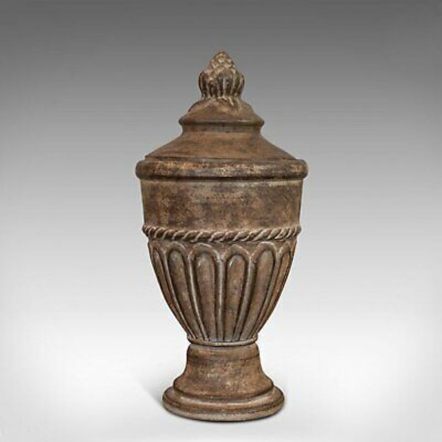 Antique Vintage Urn, English, Terracotta, Decorative, Garden, Fireside, Ornament, C.1980