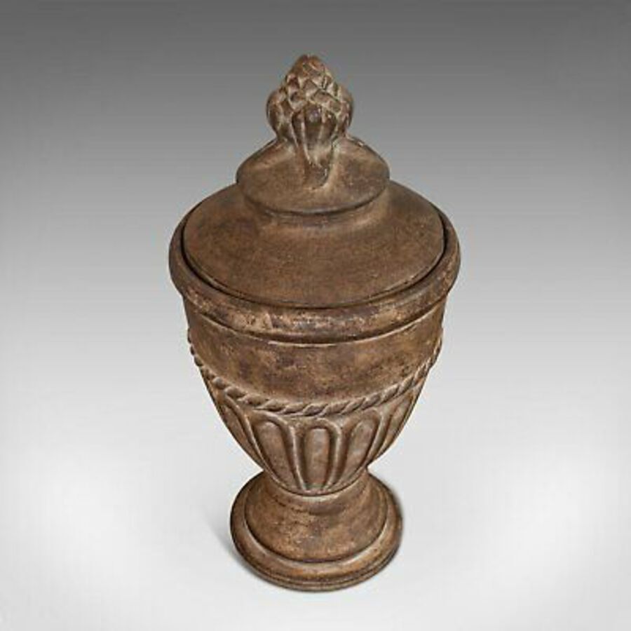 Antique Vintage Urn, English, Terracotta, Decorative, Garden, Fireside, Ornament, C.1980