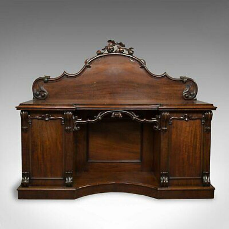 Antique Large Antique Sideboard, English, Victorian, Mahogany, Dresser, Circa 1850