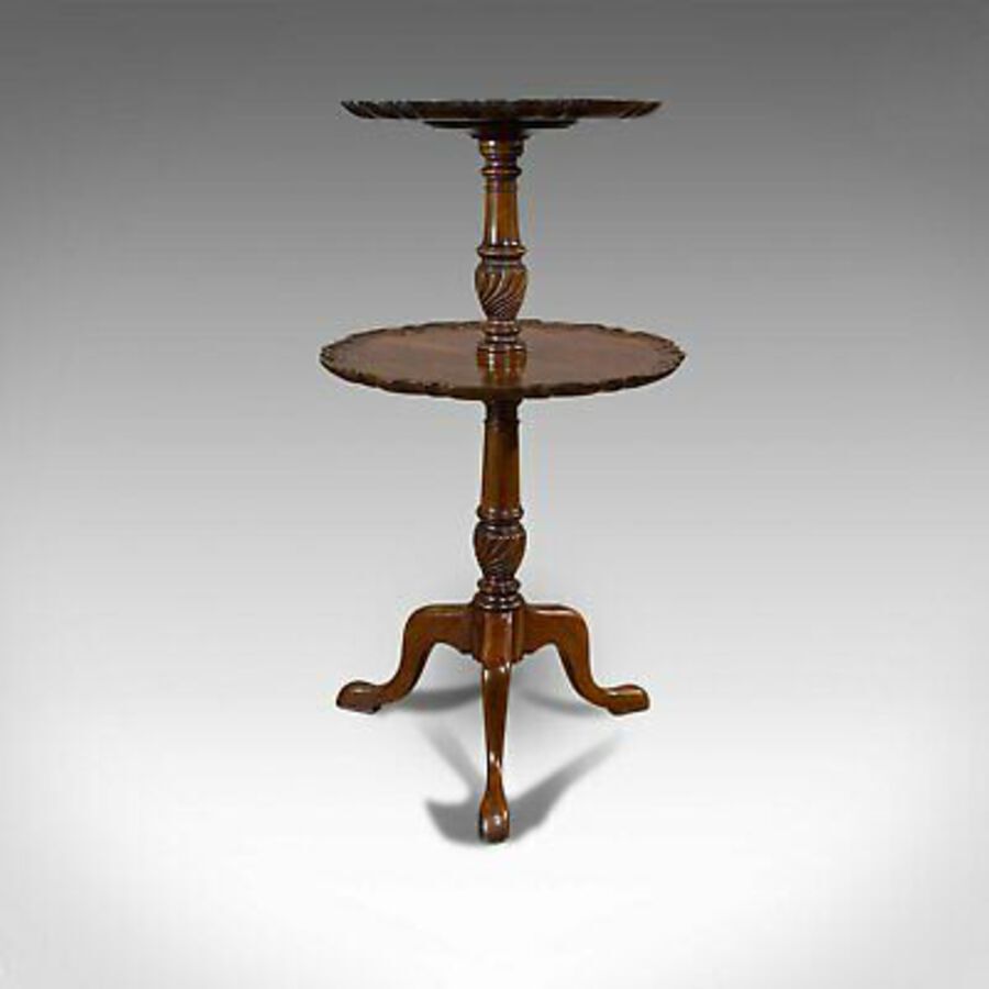 Antique Antique Whatnot Stand, Two Tier Dumb Waiter, Tea Table, Victorian, 1900