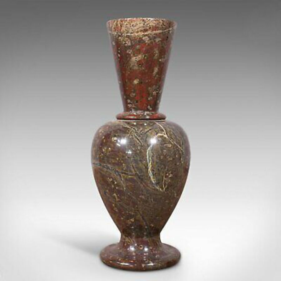 Antique Pair Of Antique Decorative Posy Vases, English, Granite, Flower Urn, Victorian