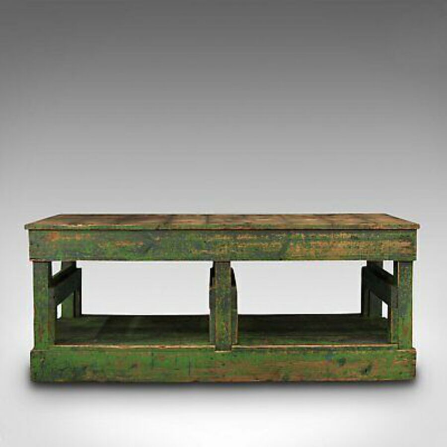 Antique Large Antique Factory Mill Table, English, Pine, Industrial, Victorian, C.1900
