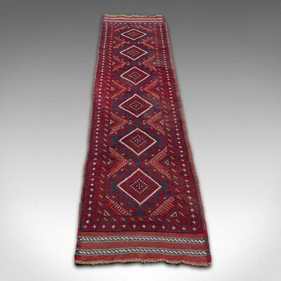 Antique Long Vintage Meshwani Runner, Caucasian, Decorative Rug, Reception Hall Carpet