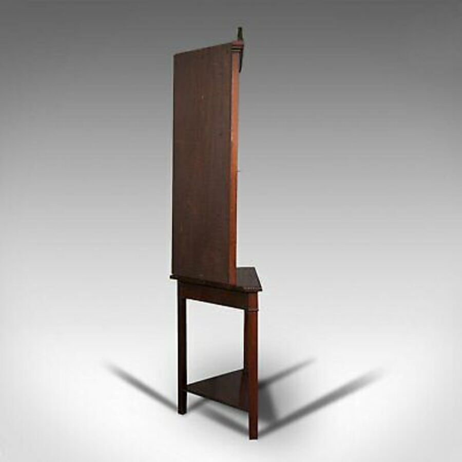 Antique Tall Antique Corner Cabinet On Stand, English, Mahogany, Display Cupboard, 1900