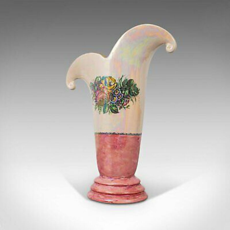 Antique Tall Vintage Decorative Vase, English, Ceramic, Collectible, Lustre, Circa 1950