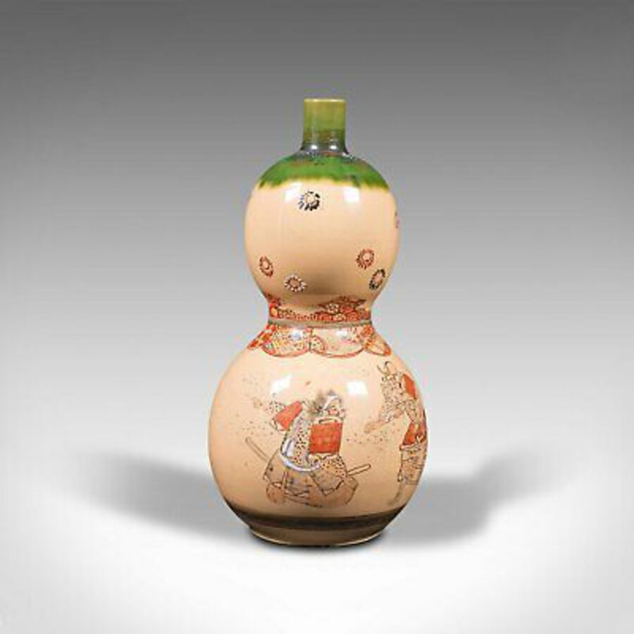 Antique Antique Gerbera Vase, Japanese, Ceramic, Single Stem, Flower, Meiji Period, 1900