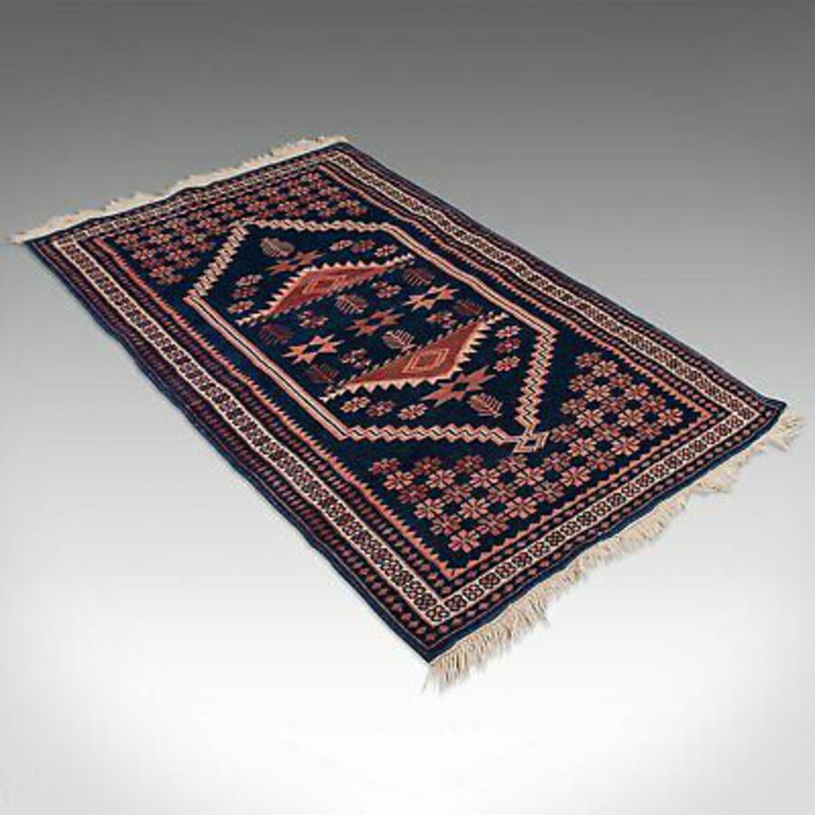 Antique Vintage Anatolian Hallway Rug, Turkish, Woven, Carpet, Wall, Late 20th, C.1970