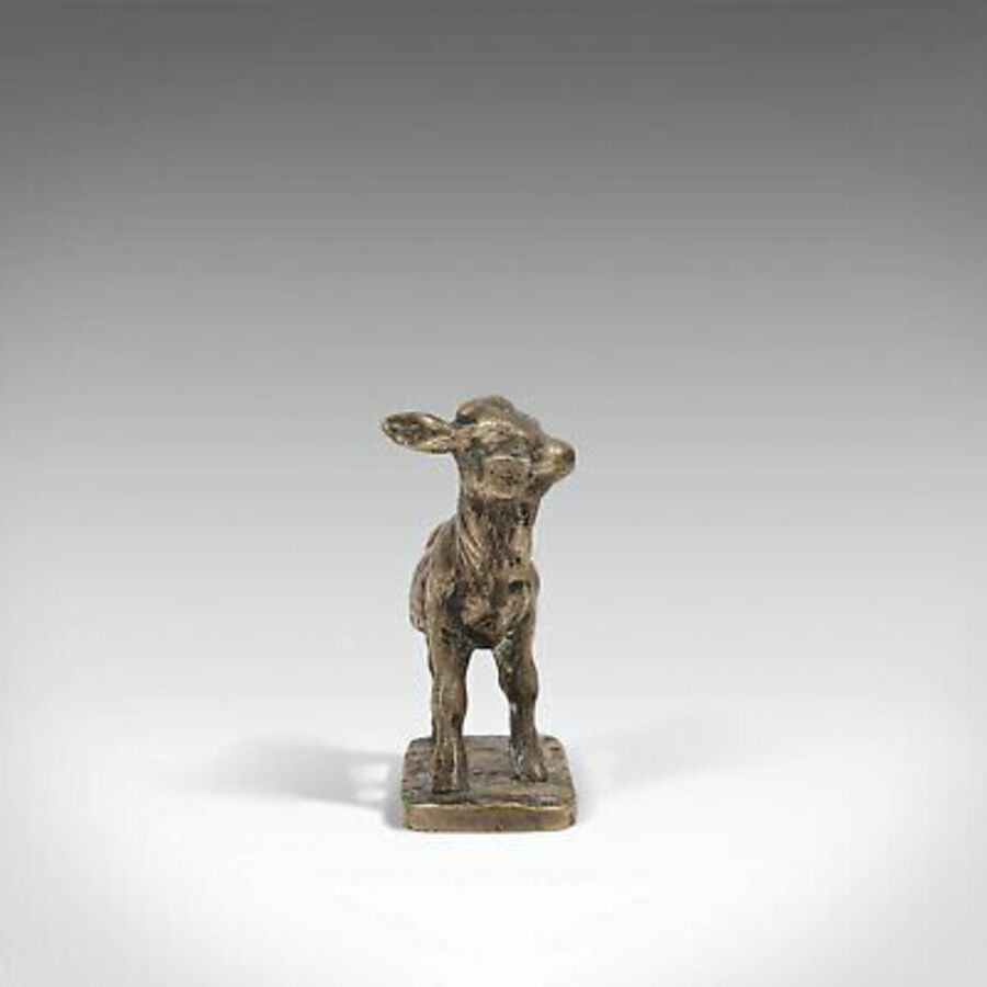Antique Small Antique Ornamental Calf Sculpture, English, William Briggs & Co, Victorian