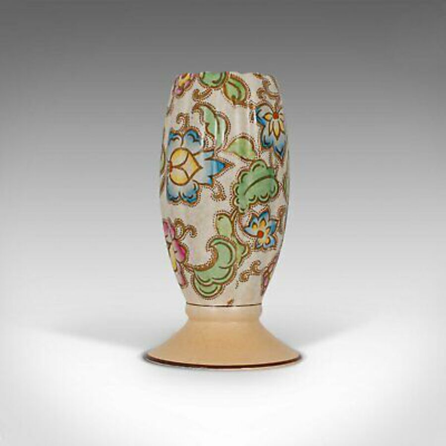 Antique Small Vintage Flower Vase, English, Ceramic, Goblet Urn, Art Deco, Circa 1940