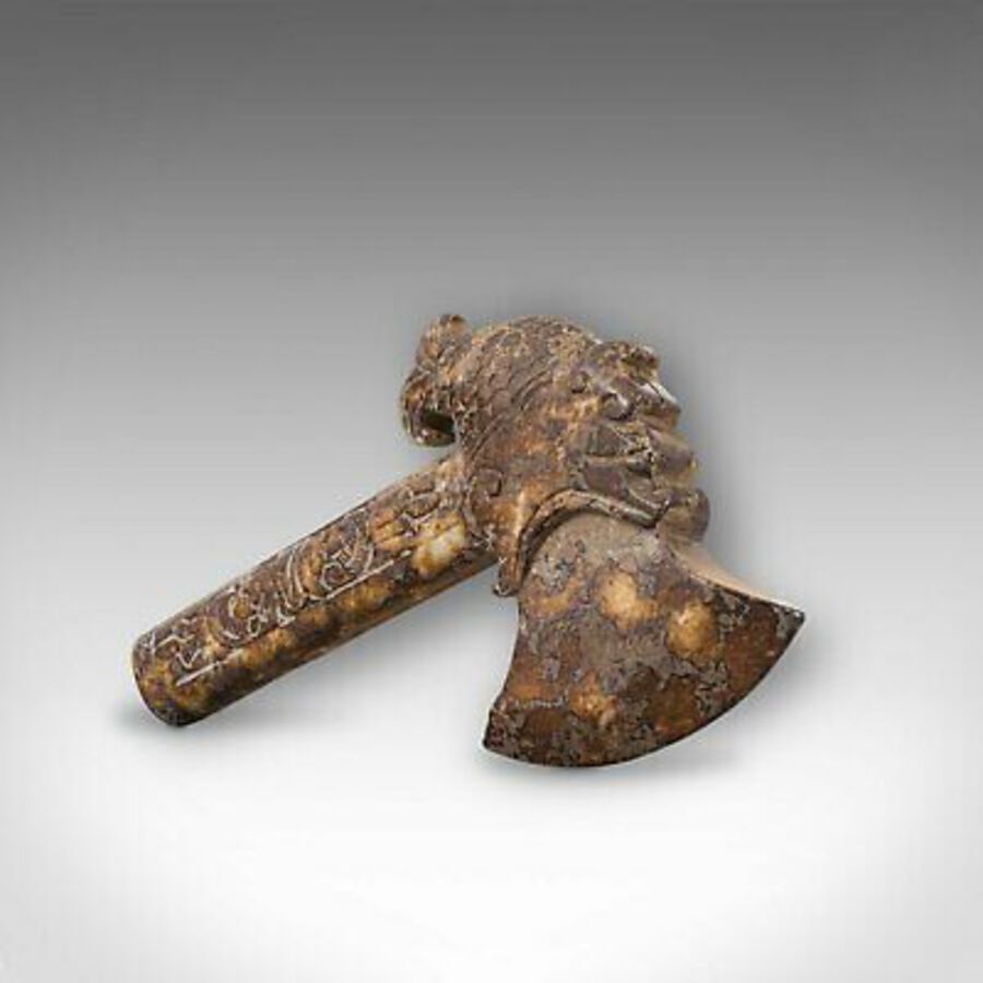 Antique Antique Ceremonial Axe, Chinese, Jade, Decorative Tool, Shang Dynasty Taste