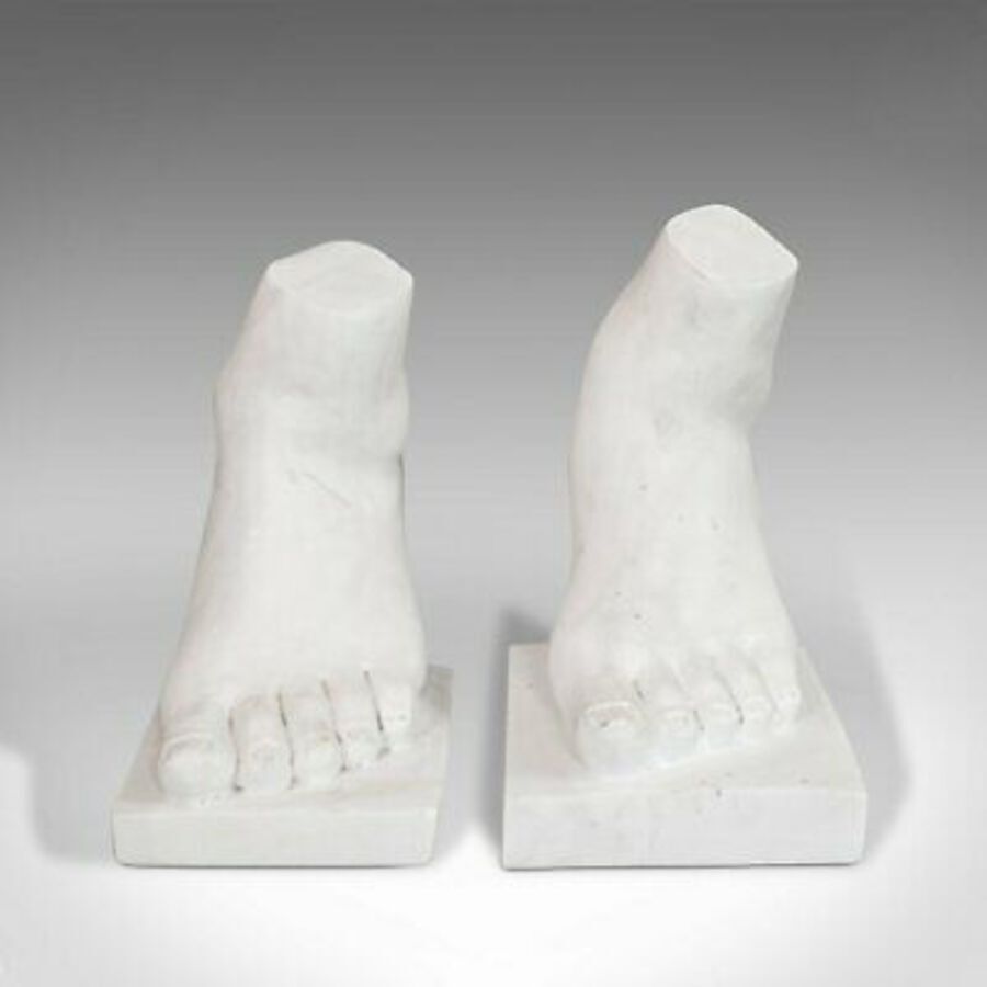 Antique 'Strictly 2 Left Feet' Pair Of, Vintage, Ornament, Bookends, Marble, Decorative