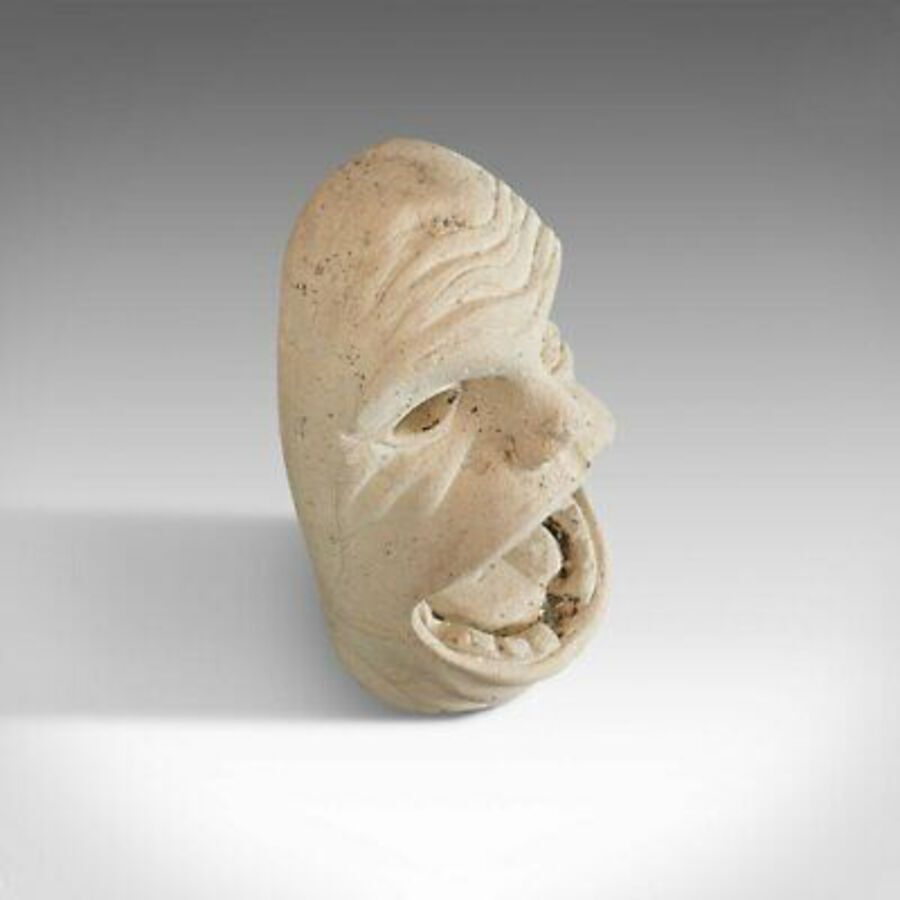 Antique 'Mind The Gap' Sculpture, Artwork, English, Bath Stone, Bust, Dominic Hurley