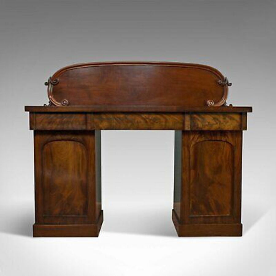 Antique Antique Pedestal Sideboard, English, Mahogany, Dresser, Victorian, Circa 1850