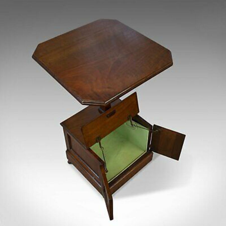 Antique Antique Purdonium, Table and Coal Box, English, Walnut, Early 20th Century c1910
