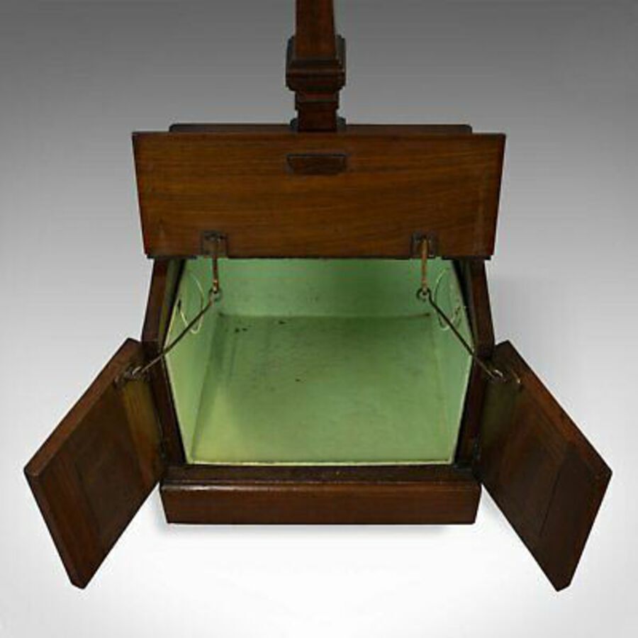 Antique Antique Purdonium, Table and Coal Box, English, Walnut, Early 20th Century c1910