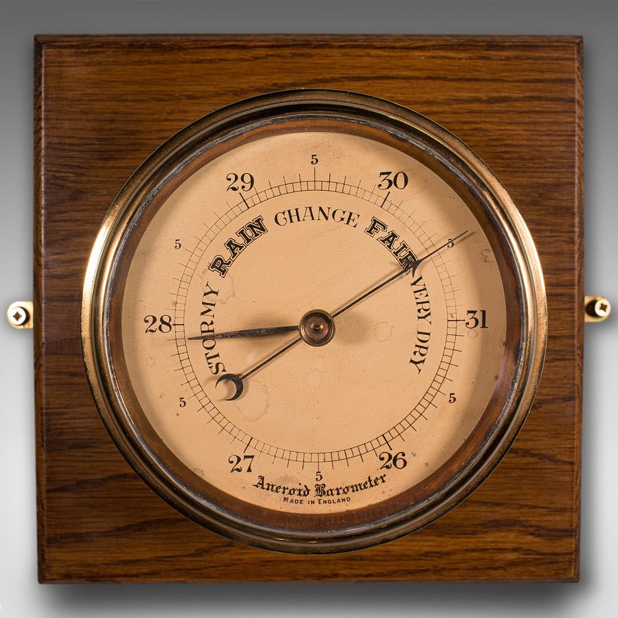 Antique Antique Ship's Bulkhead Barometer, English, Maritime Instrument, Edwardian, 1910