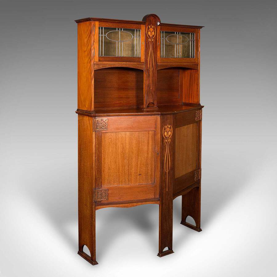 Antique Cocktail Cabinet, English, Walnut, Sideboard, Arts & Crafts, Liberty