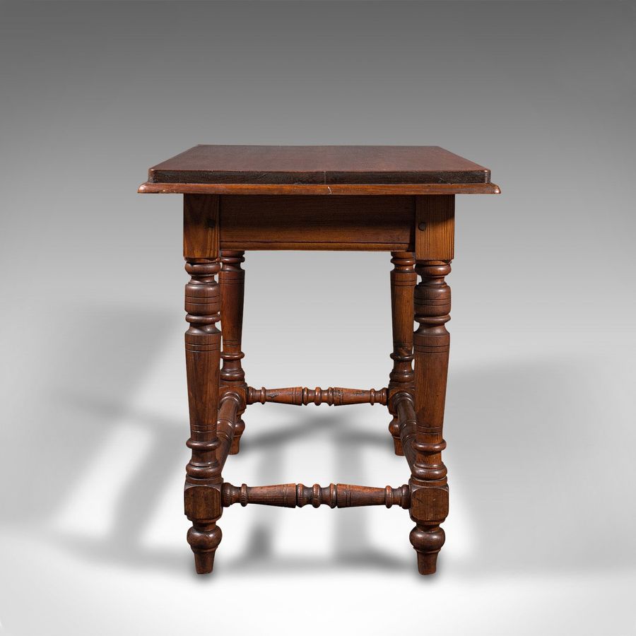 Antique Antique Console Table, English, Pine, Ecclesiastical, Side, Victorian, C.1880