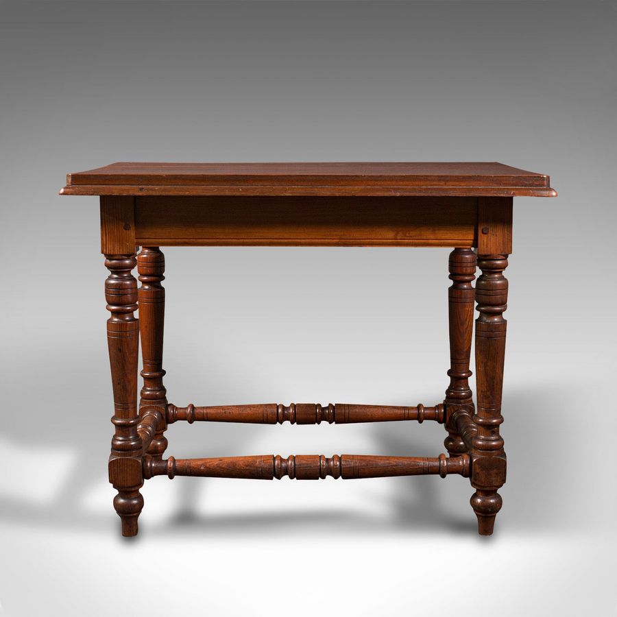 Antique Antique Console Table, English, Pine, Ecclesiastical, Side, Victorian, C.1880