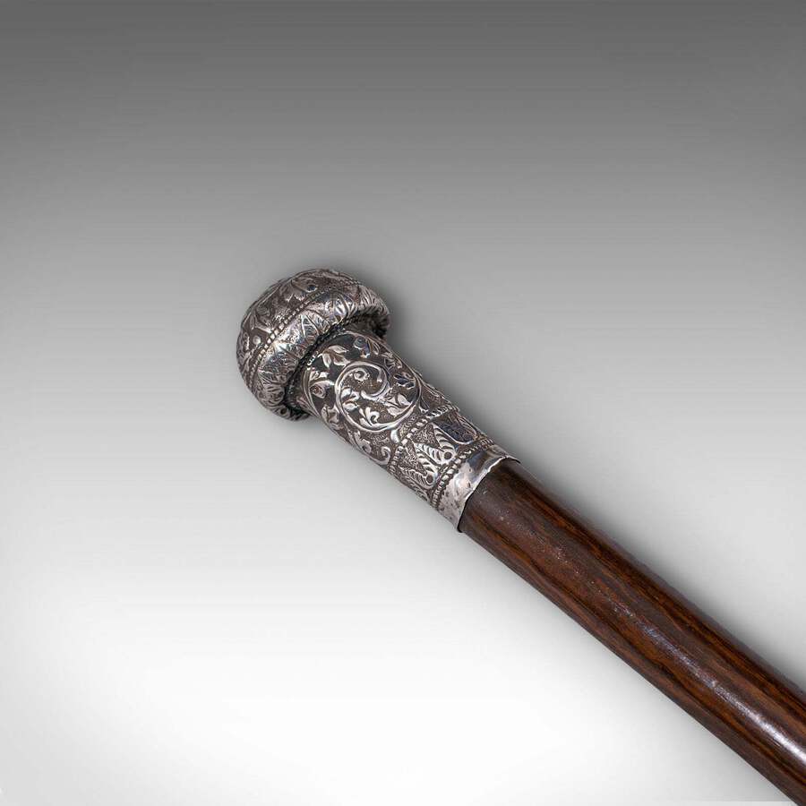 Antique Antique Colonial Walking Cane, Anglo Indian, Coromandel, Swagger Stick, Georgian