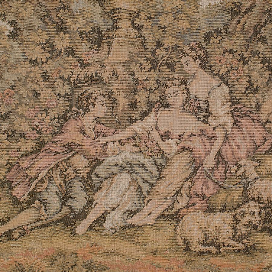 Antique Small Antique Tapestry, Continental, Needlepoint, Decorative Wall Panel, C.1920