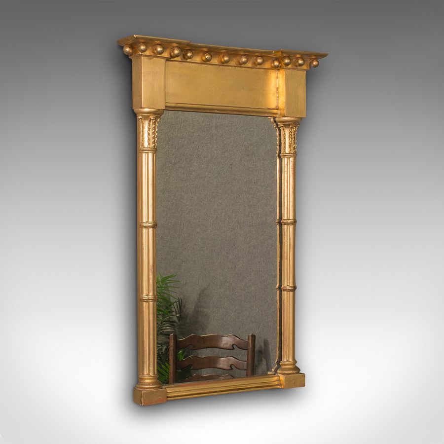 Antique Pier Mirror, English, Giltwood, Decorative, Hall, Regency, Circa 1820