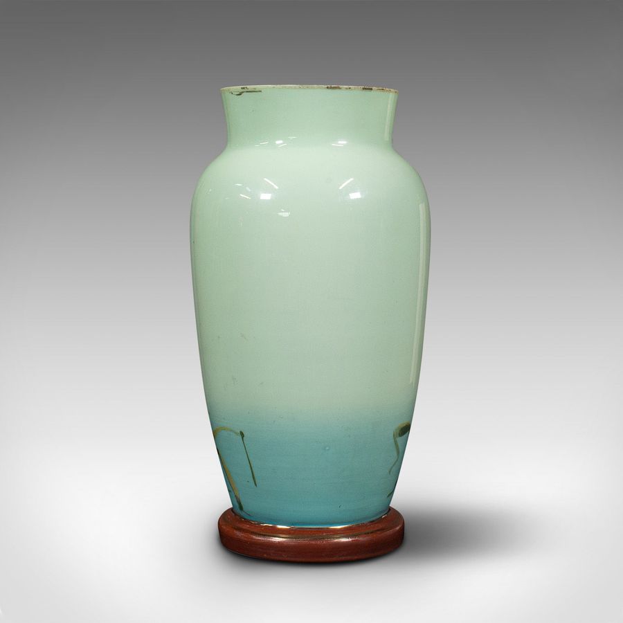 Antique Pair Of Antique Decorative Vases, Continental, Opaque Glass, Victorian, C.1900