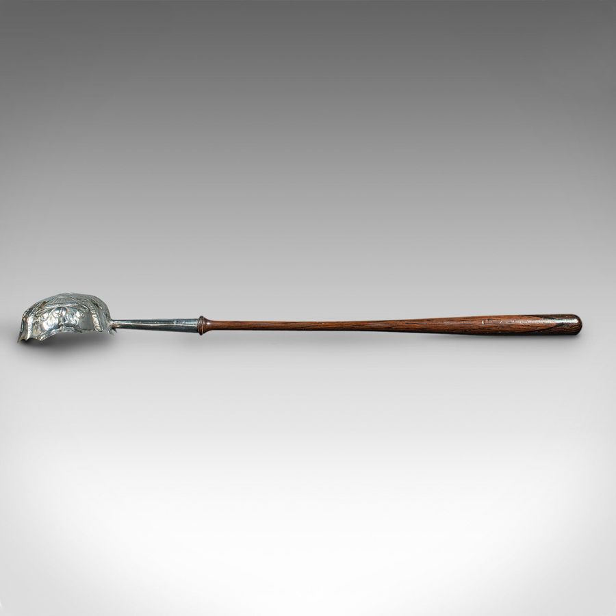Antique Antique Toddy Spoon, English, Silver, Serving Ladle, William Kinman, Georgian