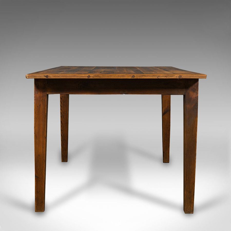Antique Antique 4 Seat Kitchen Table, English, Pine, Country Dining, Victorian, C.1900