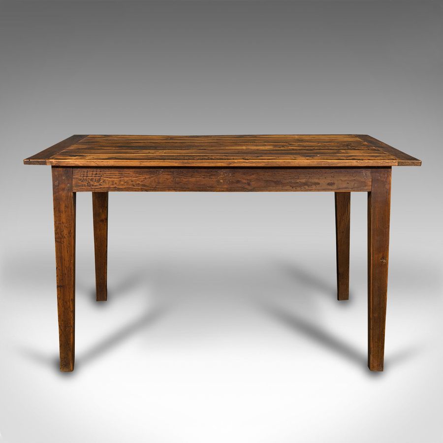 Antique Antique 4 Seat Kitchen Table, English, Pine, Country Dining, Victorian, C.1900