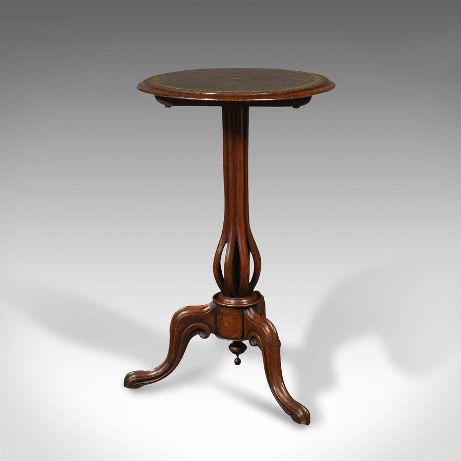 Antique Antique Tilt Top Wine Table, English, Walnut, Side, Occasional, Lamp, Victorian