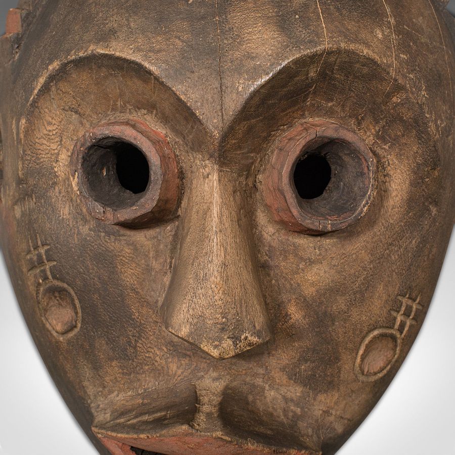 Antique Antique Carved Dan Mask, Ivorian, African, Tribal, Ivory Coast, Victorian, 1900