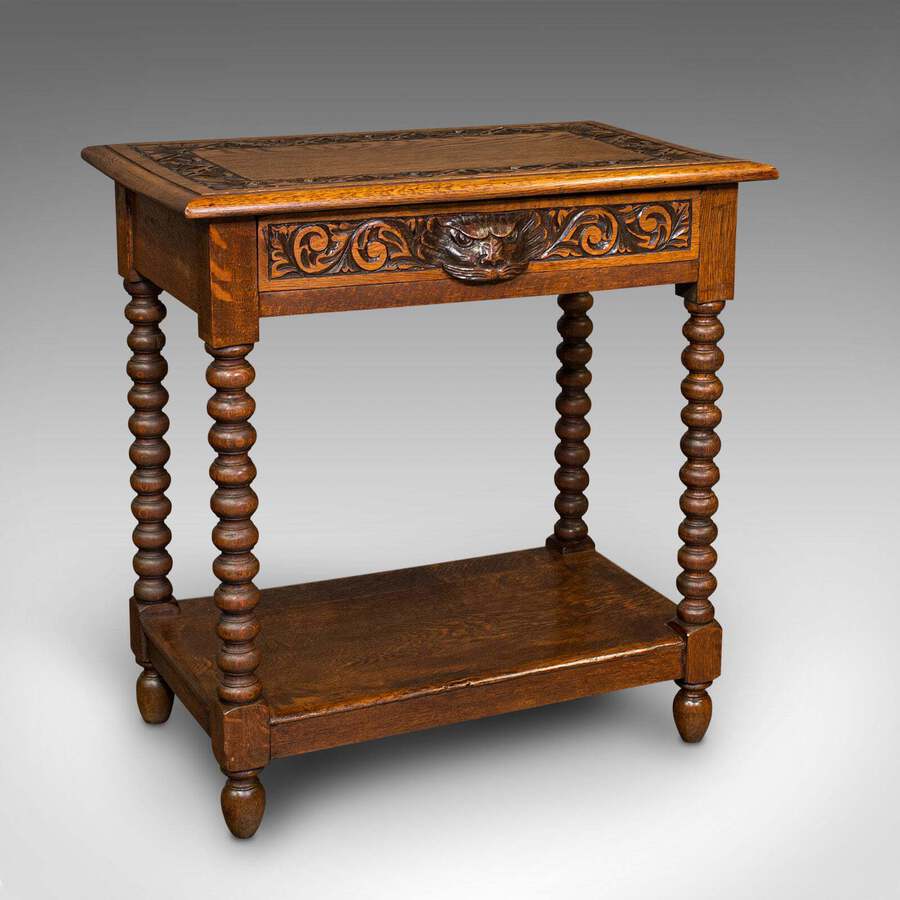 Antique Narrow Mahogany Side Table/Hall Table ANTIQUES.CO.UK