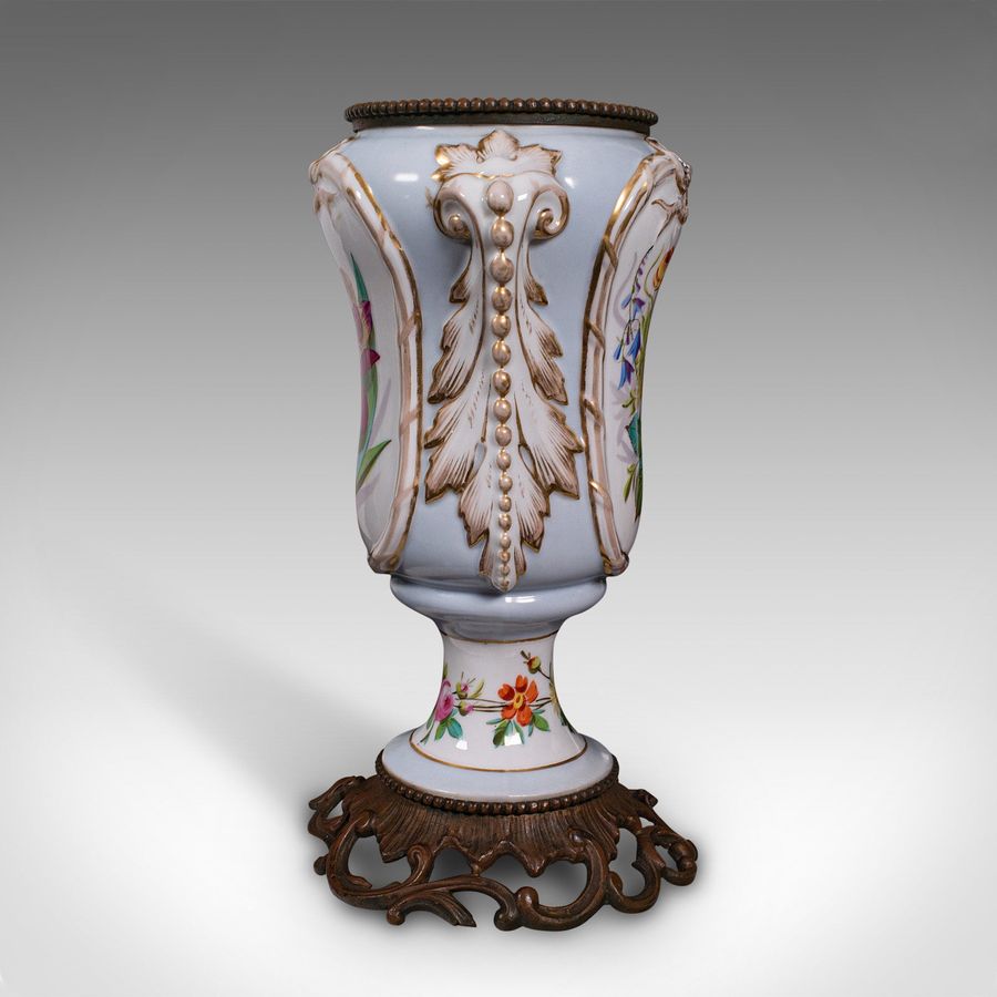 Antique Antique Mantlepiece Vase, French, Ceramic, Planter, Jardiniere, Victorian, 1900