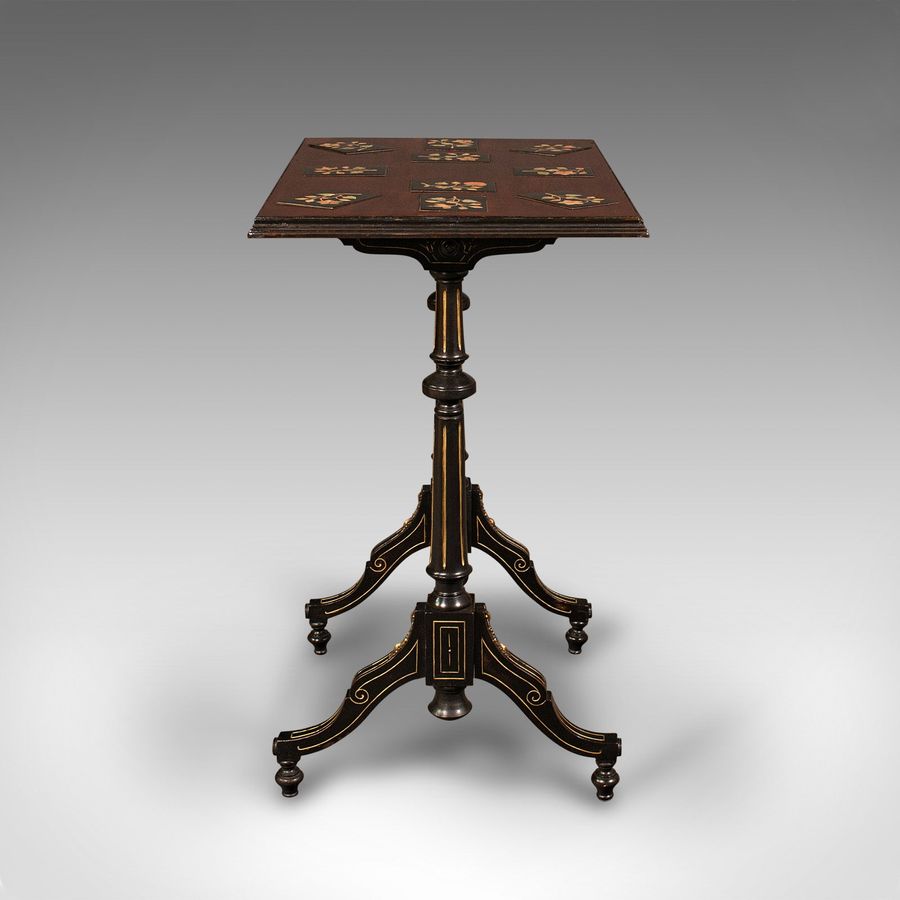 Antique Antique Specimen Table, English, Inlaid, Occasional, Aesthetic Period, Victorian