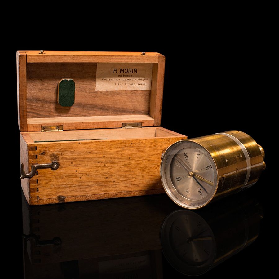 Antique Antique Vineyard Setter's Compass, French, Brass, Surveyor's Instrument, C.1900