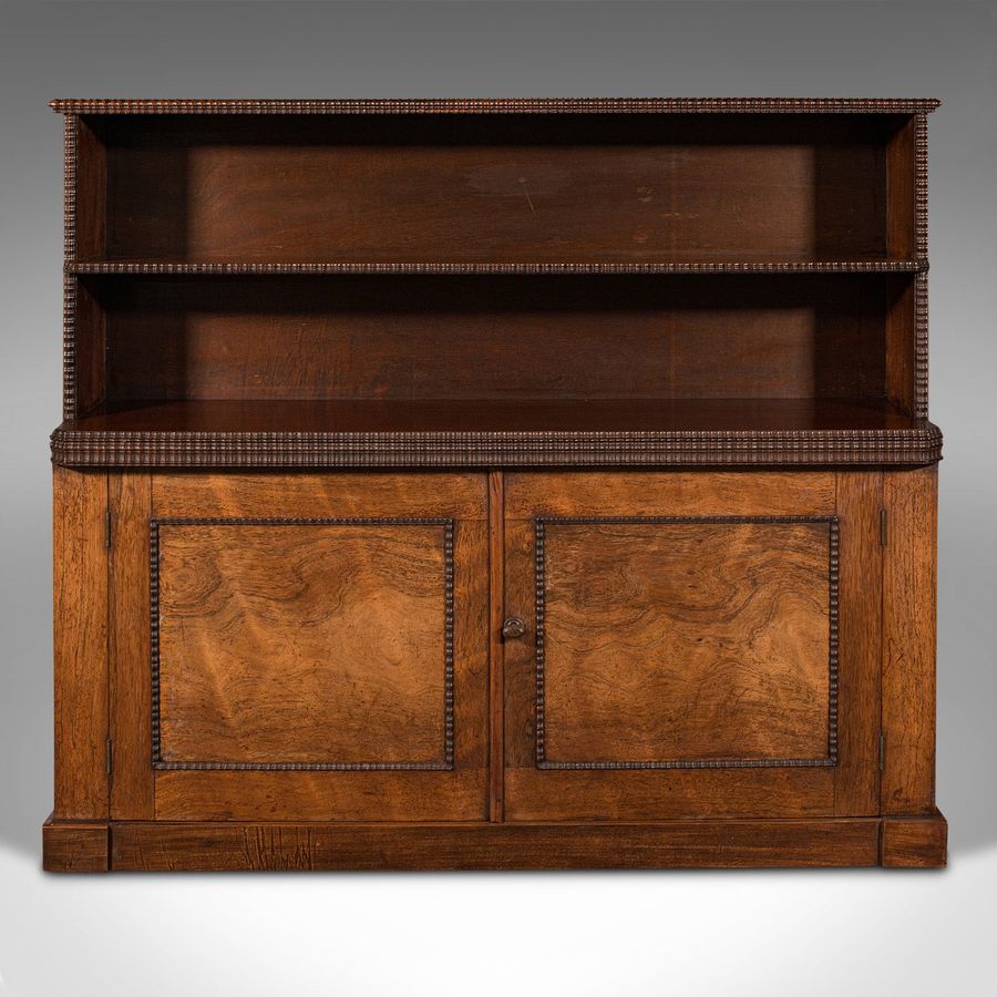 Antique Antique Bookcase Cabinet, English, Side, Cocktail Cupboard, Regency, Circa 1820