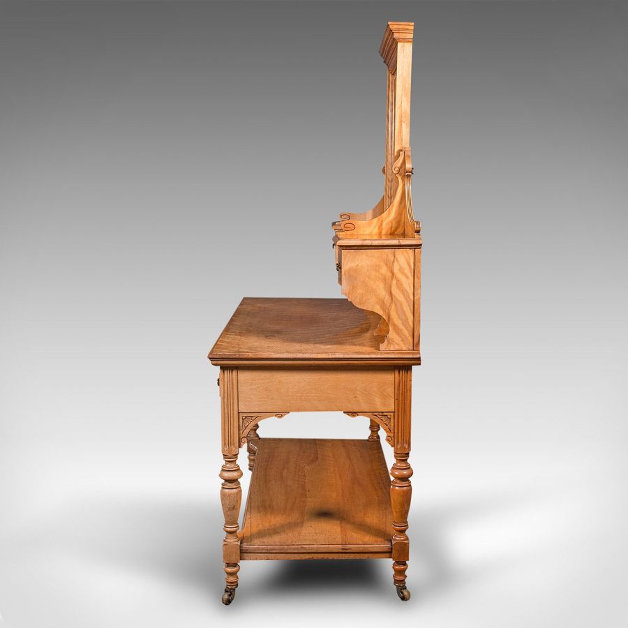 Antique Grand Antique Dressing Table, Scottish, Satinwood, Bedroom, Vanity, Victorian