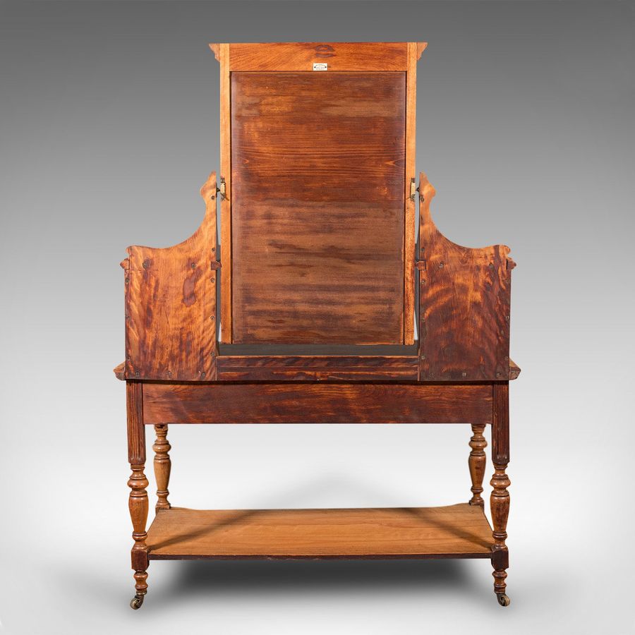 Antique Grand Antique Dressing Table, Scottish, Satinwood, Bedroom, Vanity, Victorian