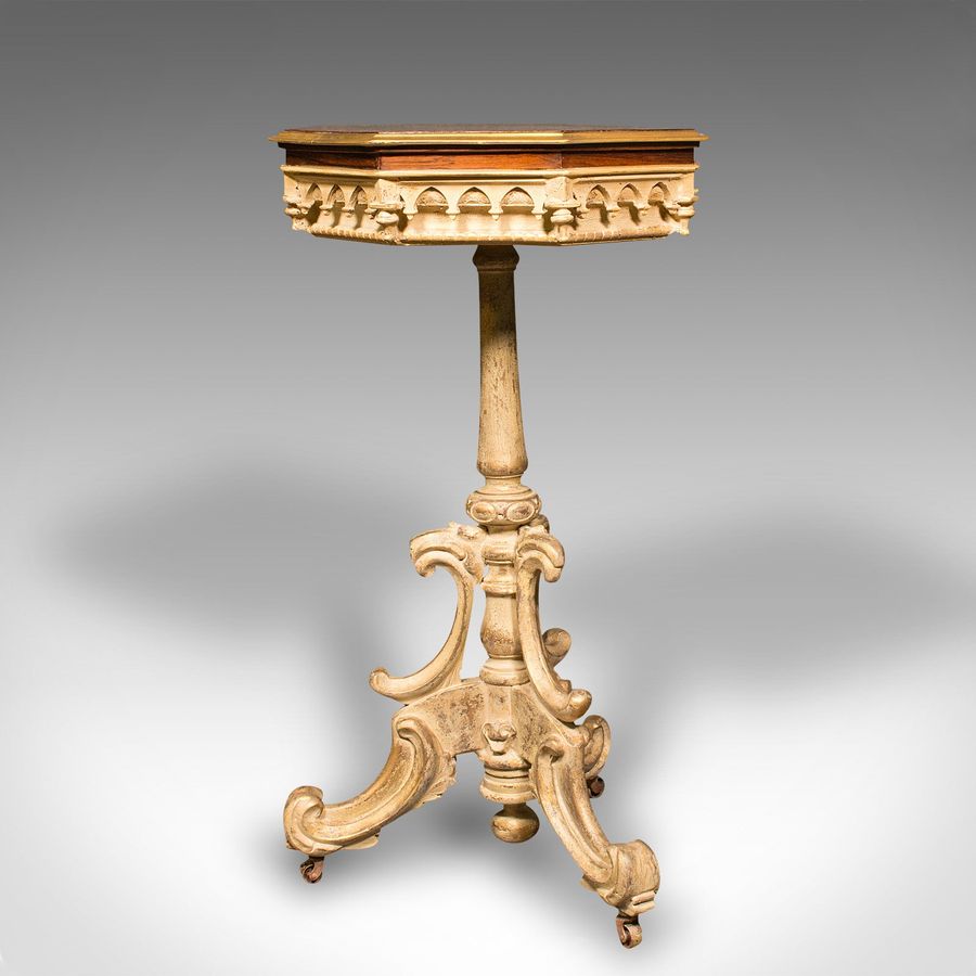 Antique Antique Decorative Side Table, Continental, Lamp, Regency Revival, Victorian