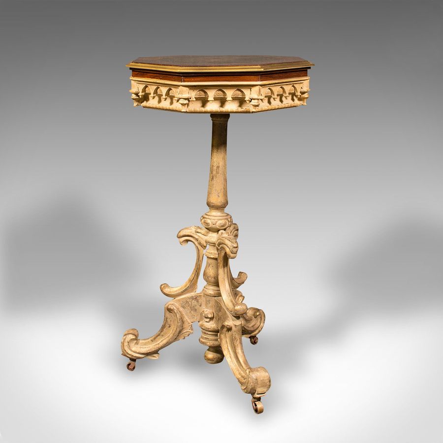Antique Antique Decorative Side Table, Continental, Lamp, Regency Revival, Victorian